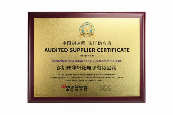 Çin Shenzhen Hua Xuan Yang Electronics Co.,Ltd Sertifikalar